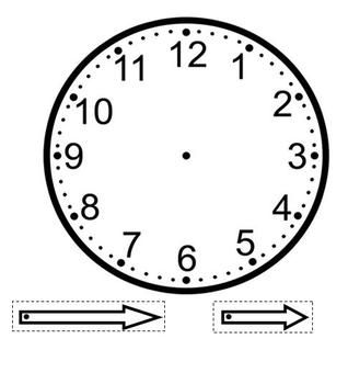 A clock template that can be used as a craft with the students ...