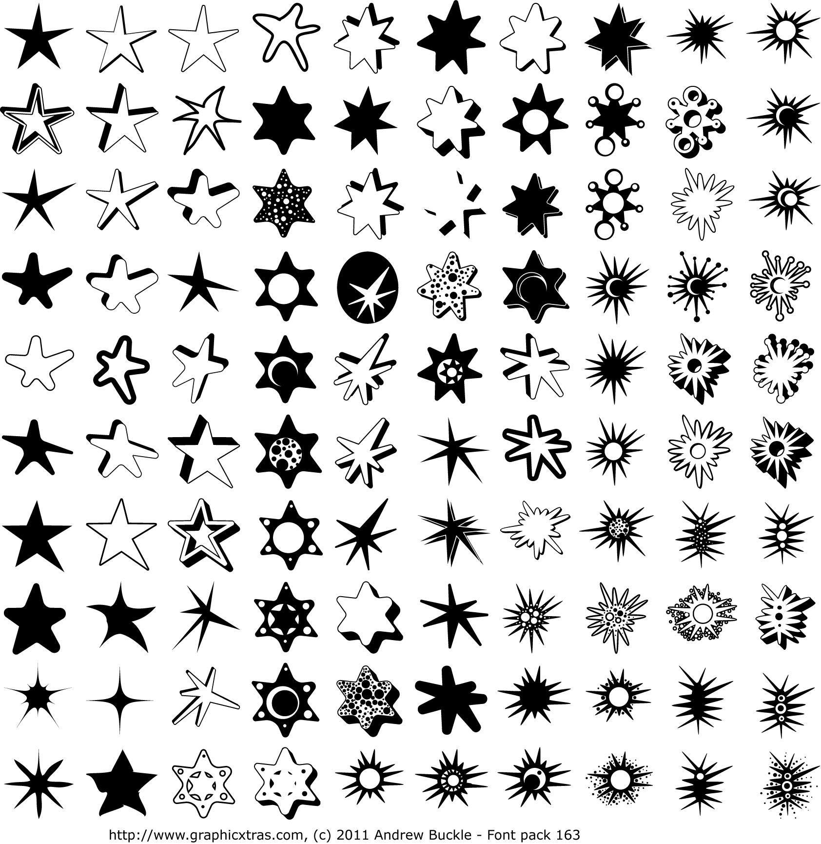 900 Star Shapes Fonts For Microsoft Word PSP Cliparts co