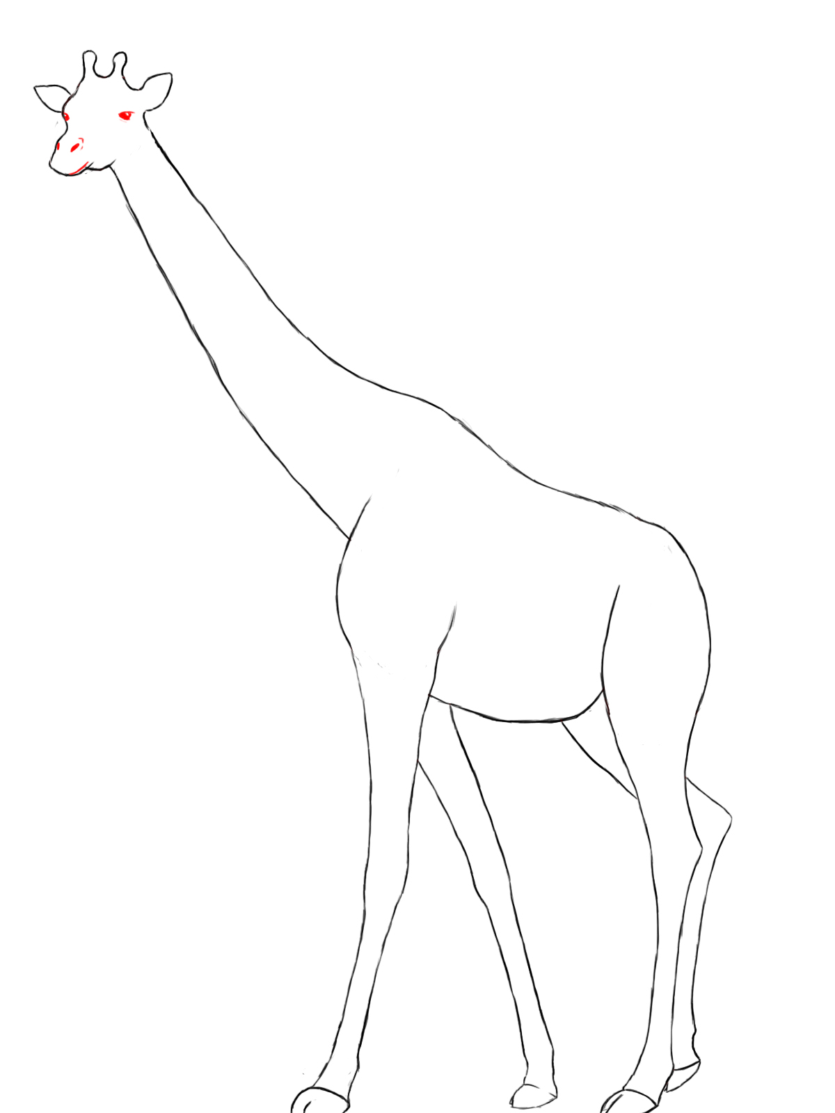 How To Draw A Giraffe - Draw Central