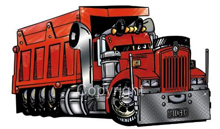 Dump Truck Hauler Big Rig Cartoon T Shirt 9066 | eBay