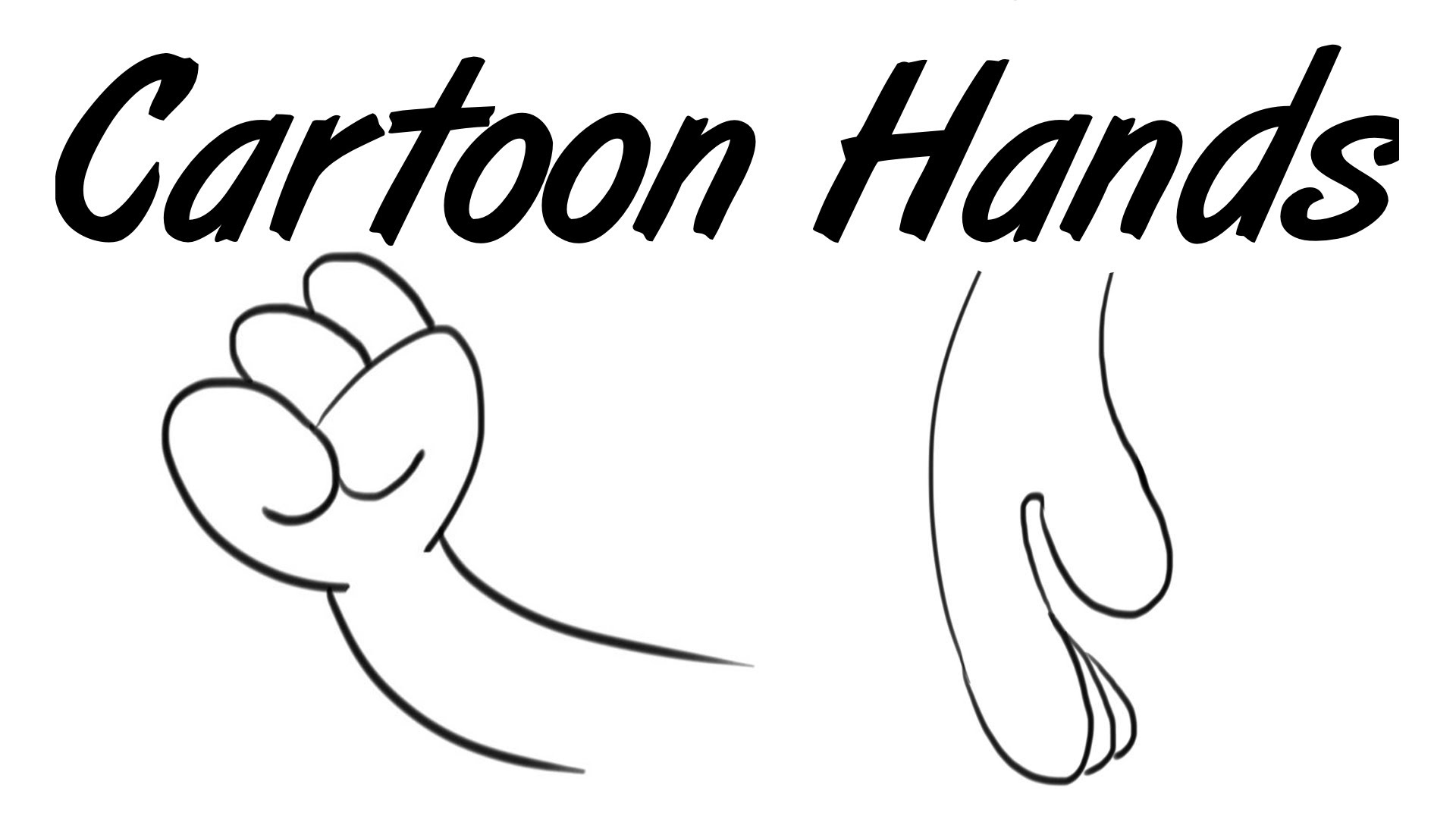 How to Draw Simple Cartoon Hands in Sketchbook Pro - YouTube