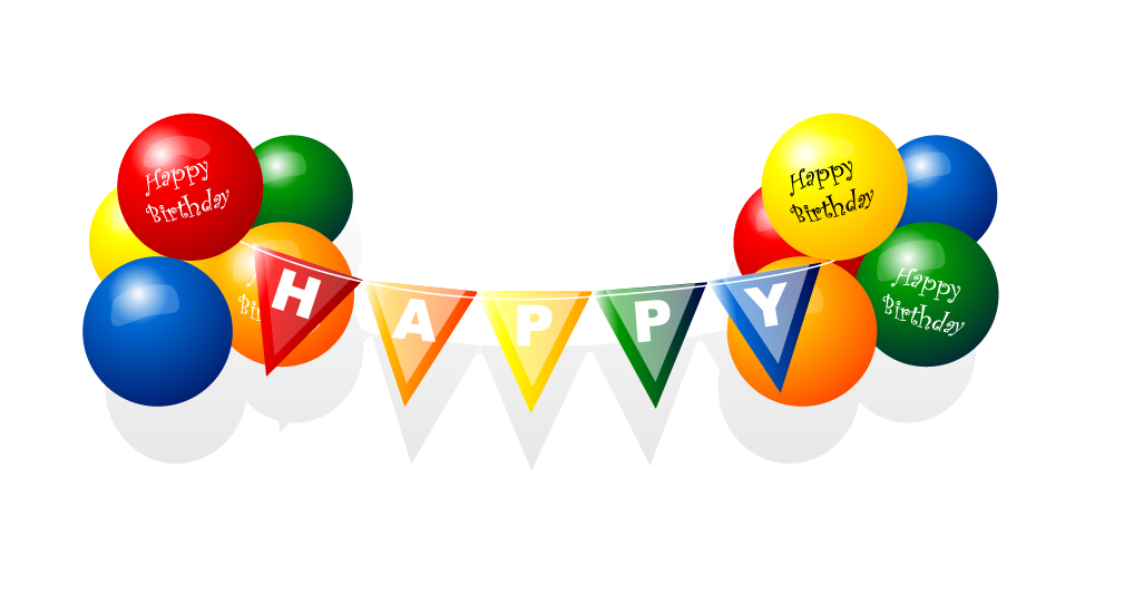 Happy birthday balloon vector Free Vector / 4Vector