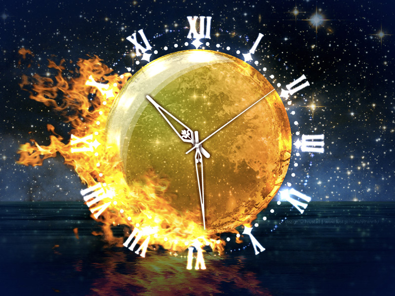 Fire Element Clock Animated Wallpaper - DownloadFreePrograms.org