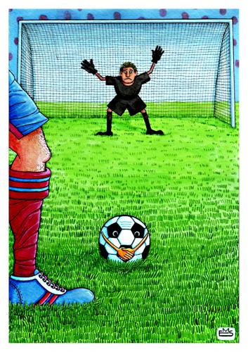 Football By Makhmud Eshonkulov | Sports Cartoon | TOONPOOL