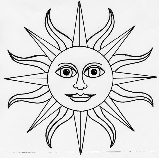Sun line drawing | Drawing, Illustration and Typography | Pinterest