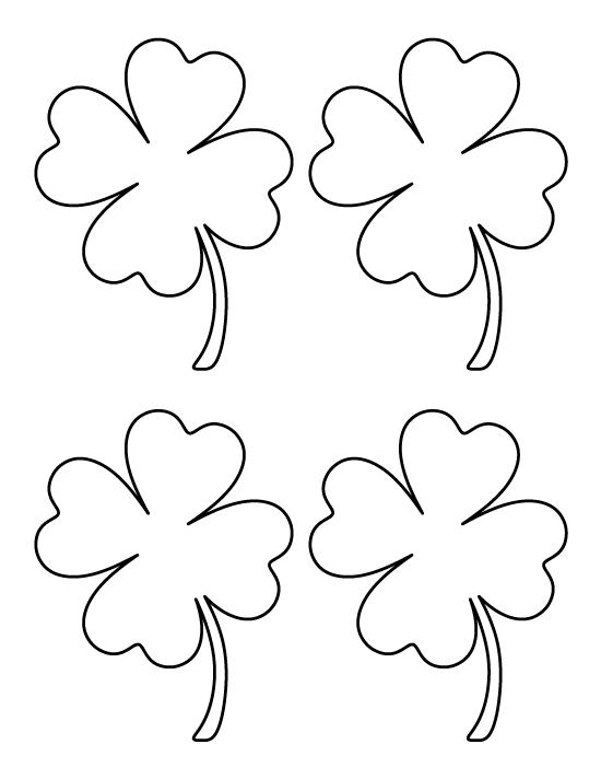 Animated Four Leaf Clover Outline from Cliparts.co