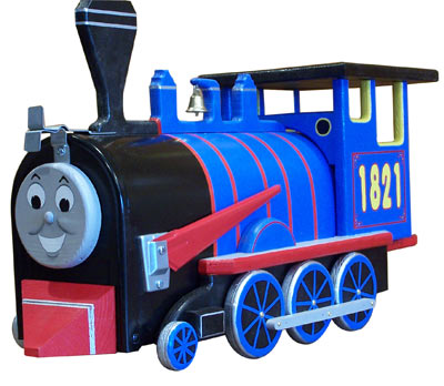 Kids Train Engine Decorative Novelty Curbside Residential Post ...