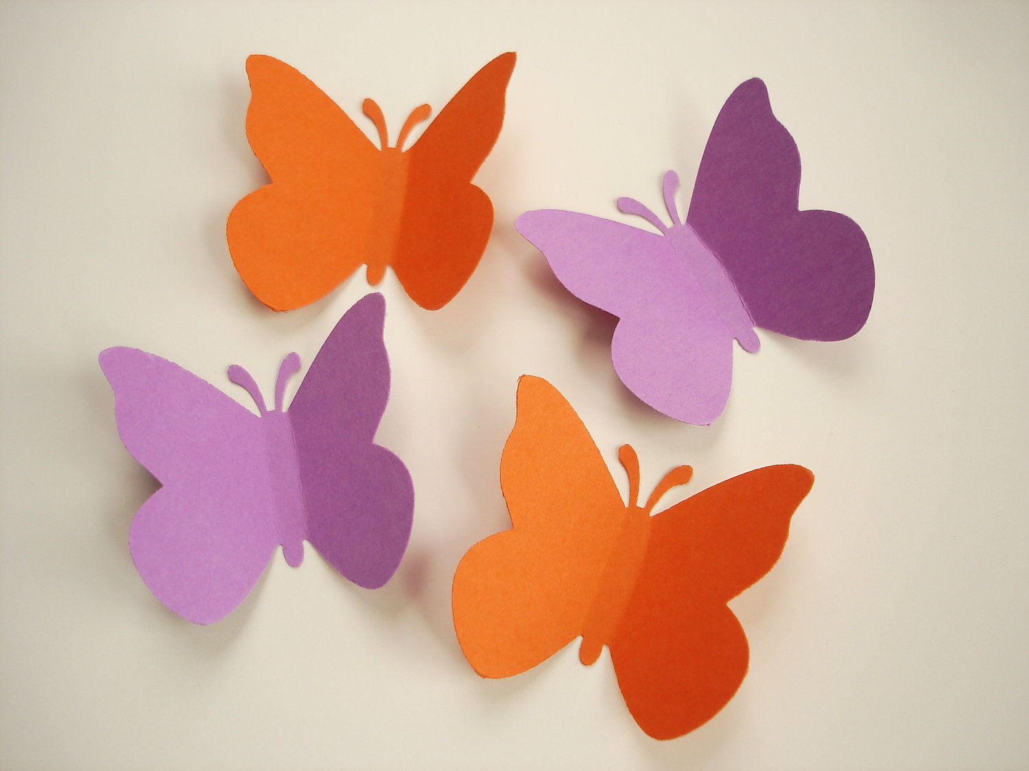 50 Large Orange Purple Butterfly Punch Cutouts by BelowBlink