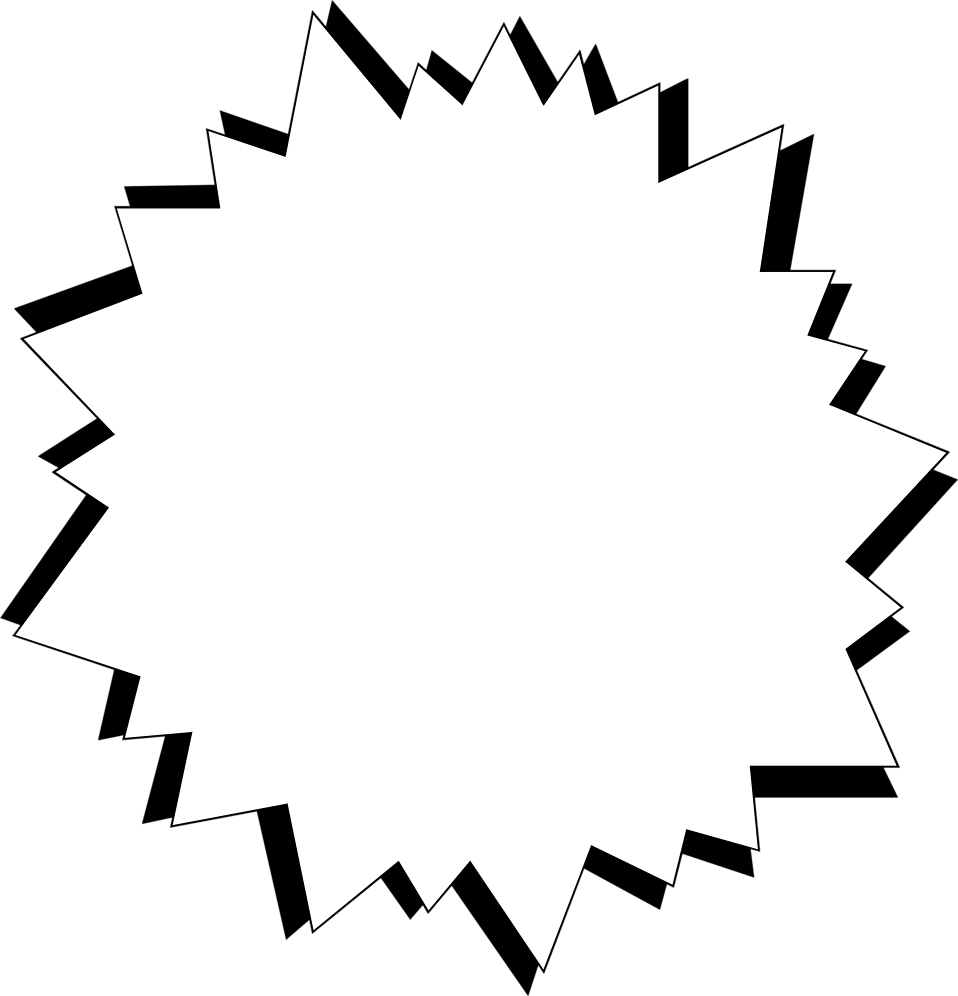 Burst | Free Stock Photo | Illustration of a blank white star ...