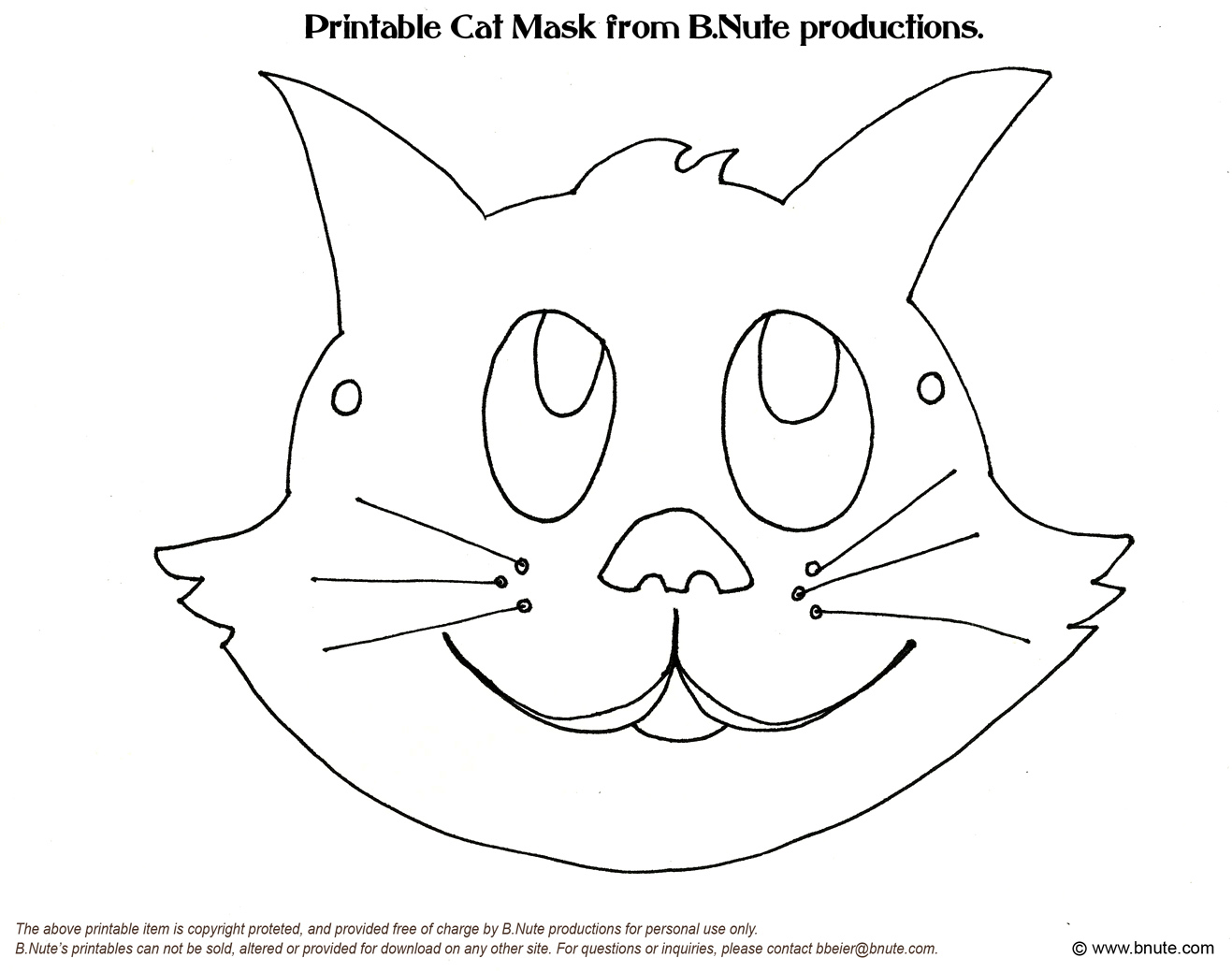 halloween cat face coloring pages - photo #5