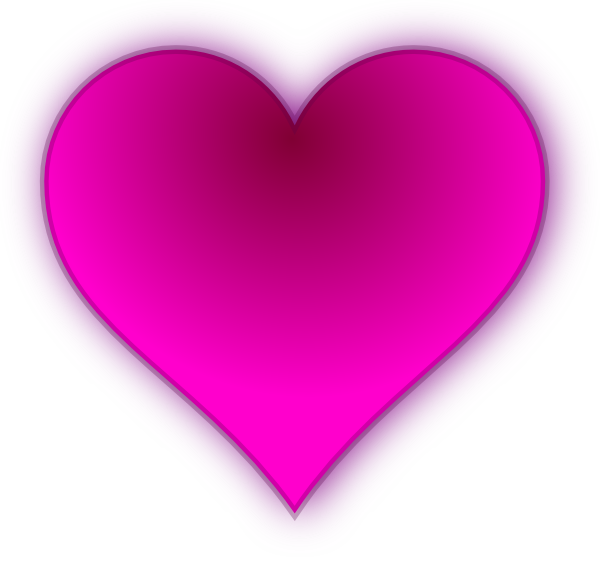 Pink Heart clip art - vector clip art online, royalty free ...