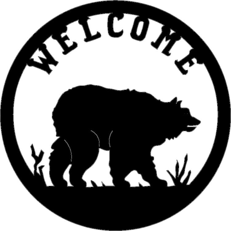 grizzly bear welcome sign (Powered by CubeCart)
