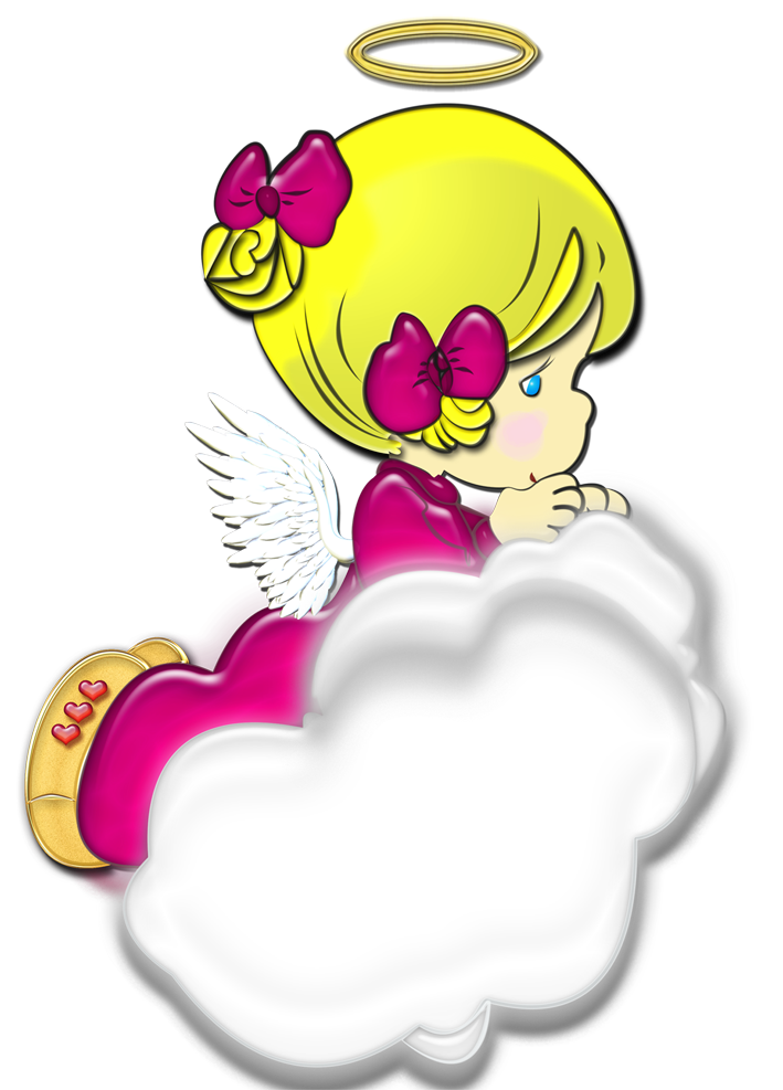 Angel on Cloud Clipart