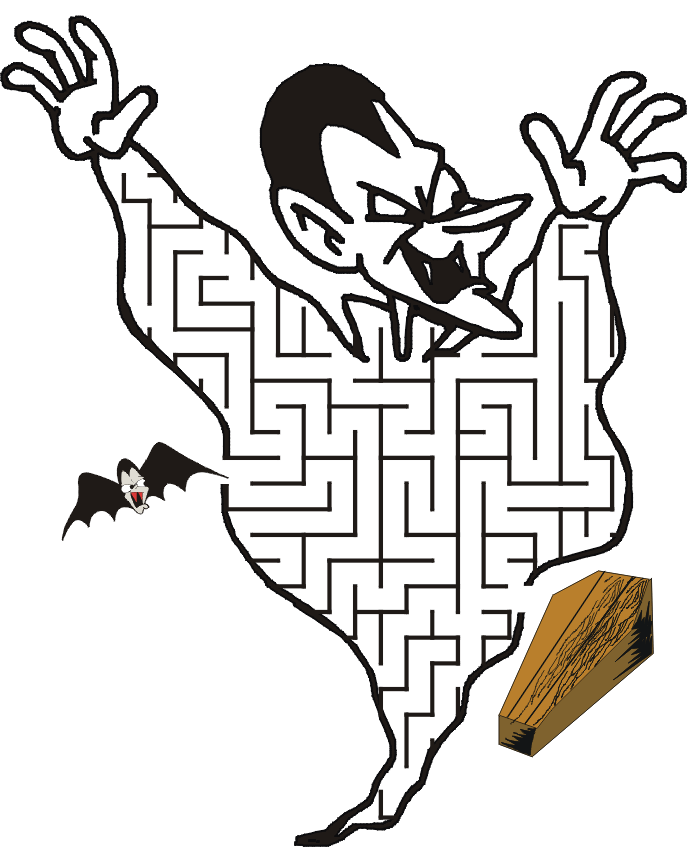 Free Printable Vampire Halloween Maze