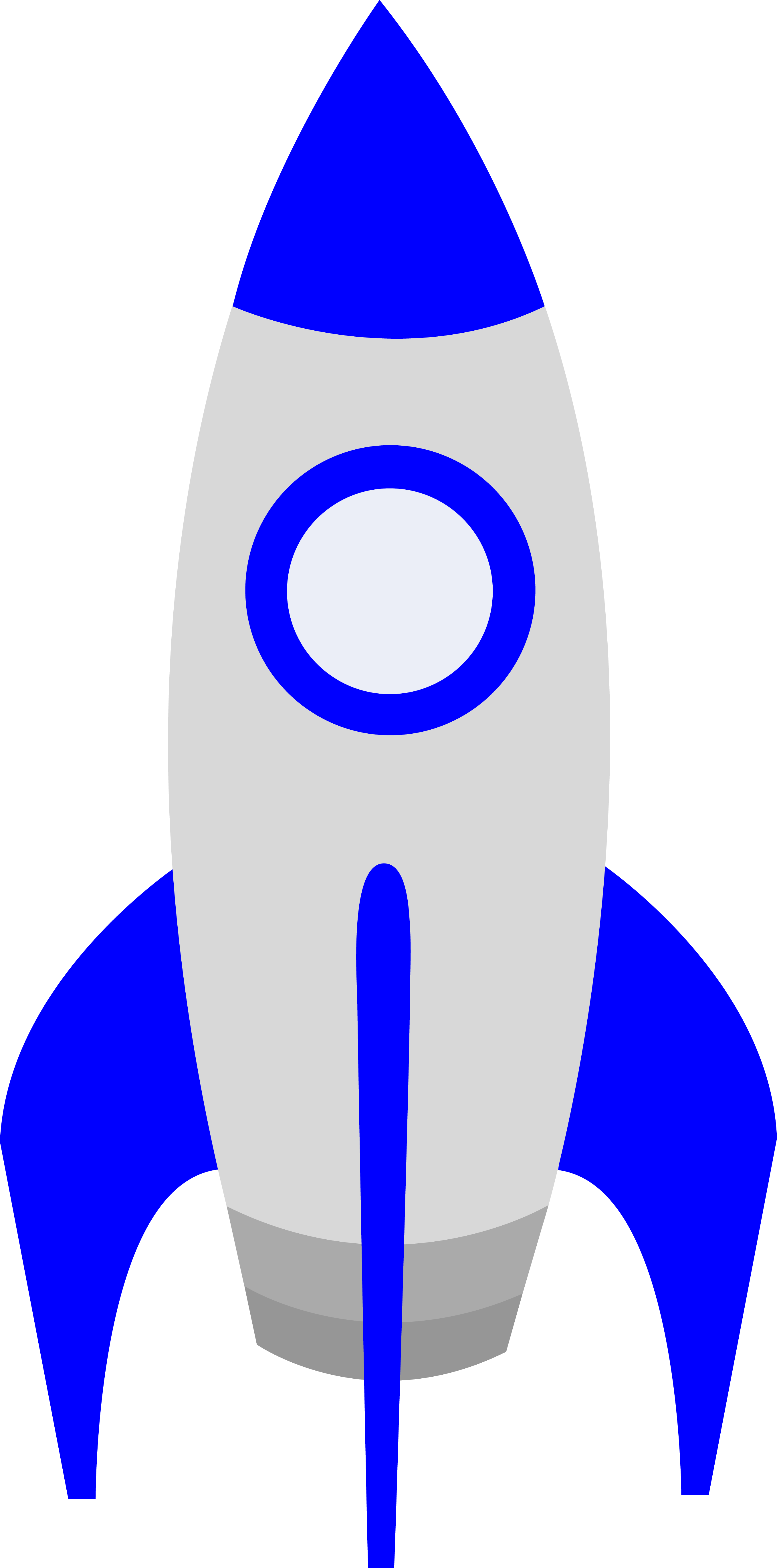 Small Blue Outer Space Rocket - Free Clip Art