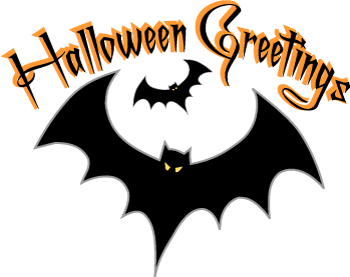 Halloween Bats Word Art