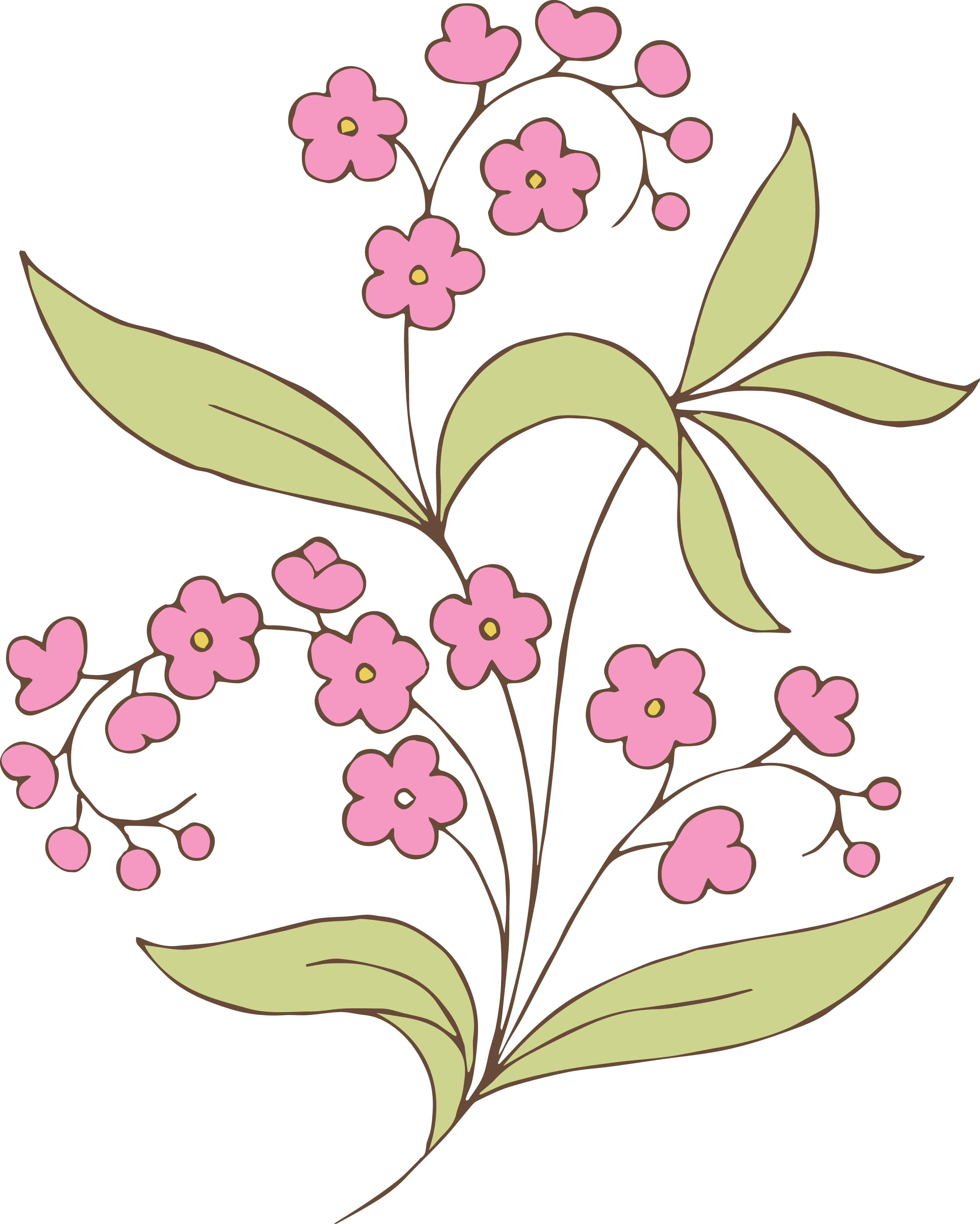 Free Stock Vector – Vintage Pink Flower & Clip Art Images | Oh So ...