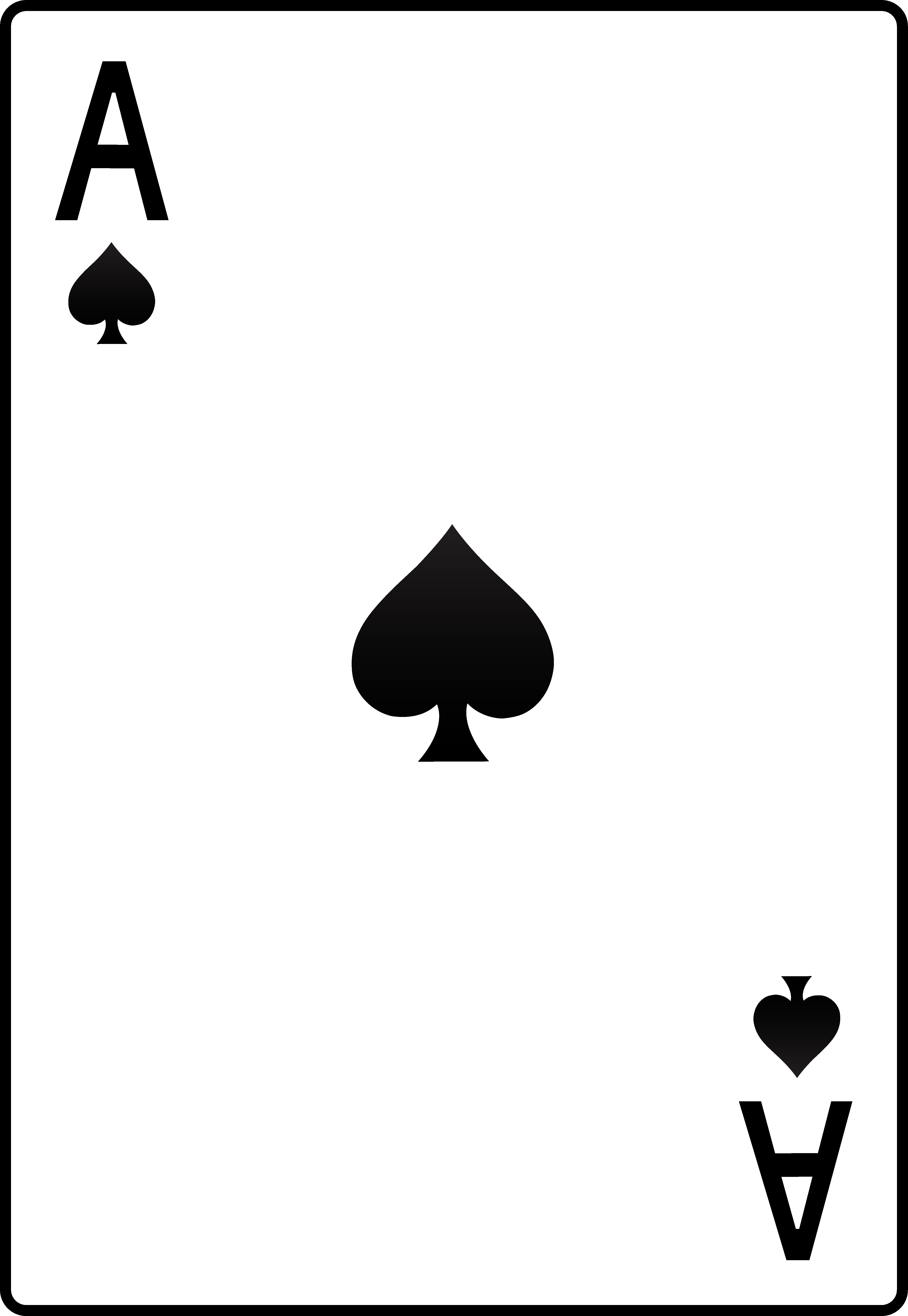Ace of Spades Playing Card - Free Clip Art