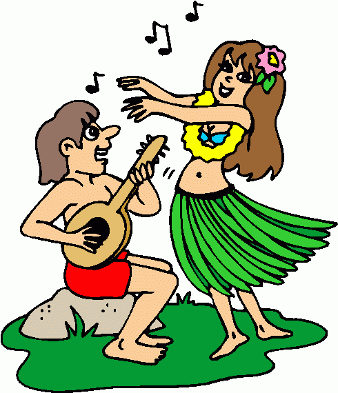 Pix For > Hawaiian Dancers Clip Art