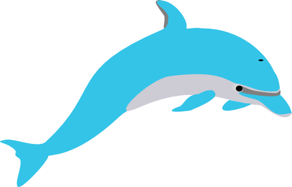 Teal Dolphin clip art - vector clip art online, royalty free ...