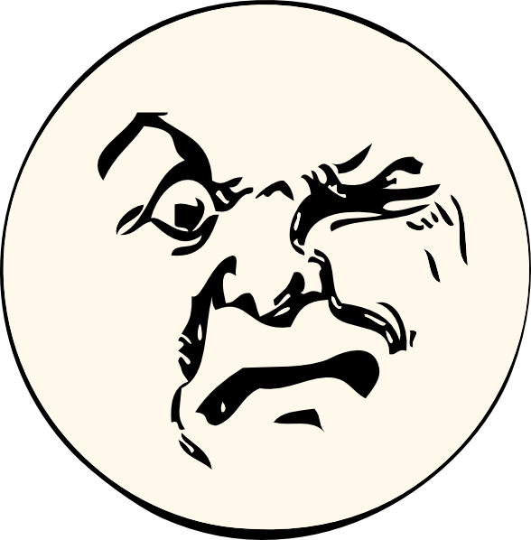Angry Moon clip art - vector clip art online, royalty free ...