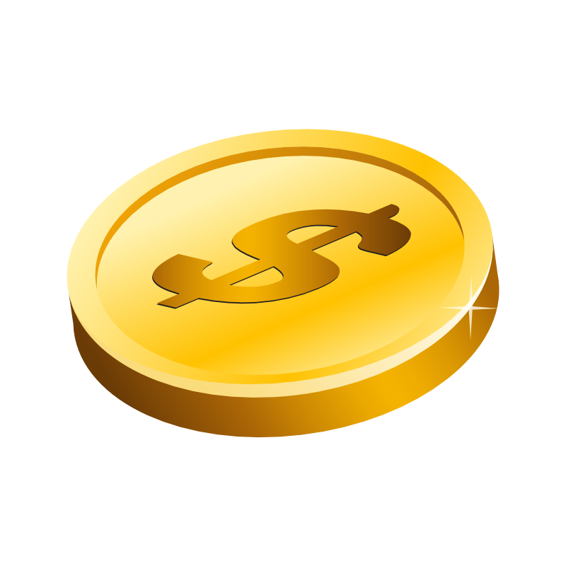 Clipart - Gold Dollar Coin