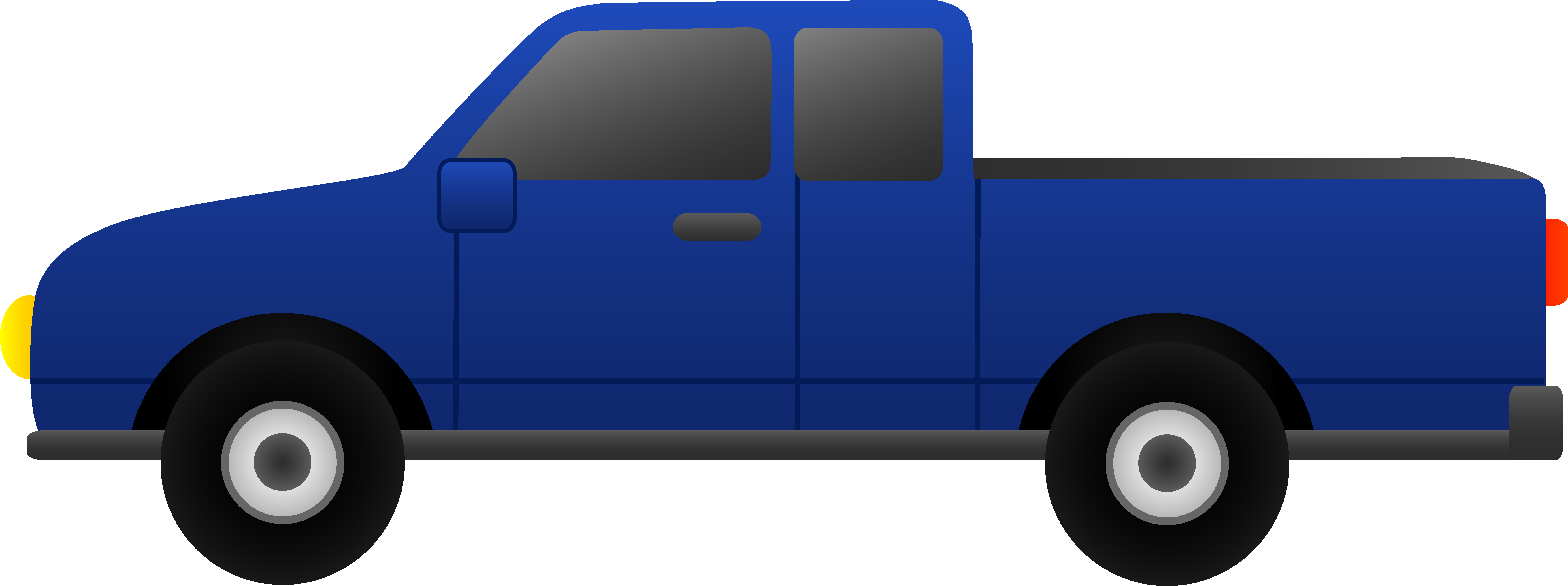Blue Pickup Truck Clip Art - Free Clip Art