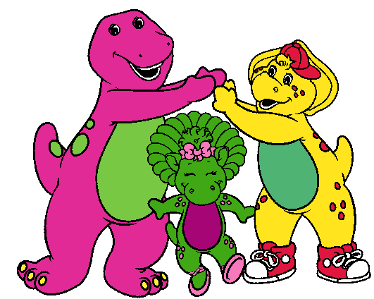 Barney and Friends Clipart - Character Images - Barney, Baby Bop, B.J.