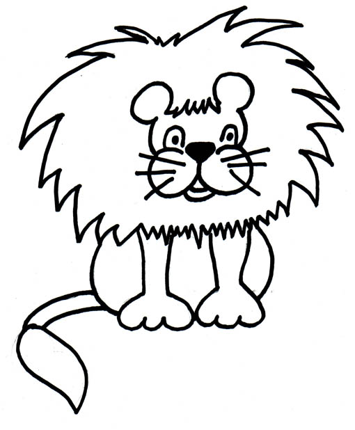 clipart jungle animals black and white - photo #17