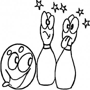 Bowling Bowl and Pins coloring page | Super Coloring - ClipArt ...