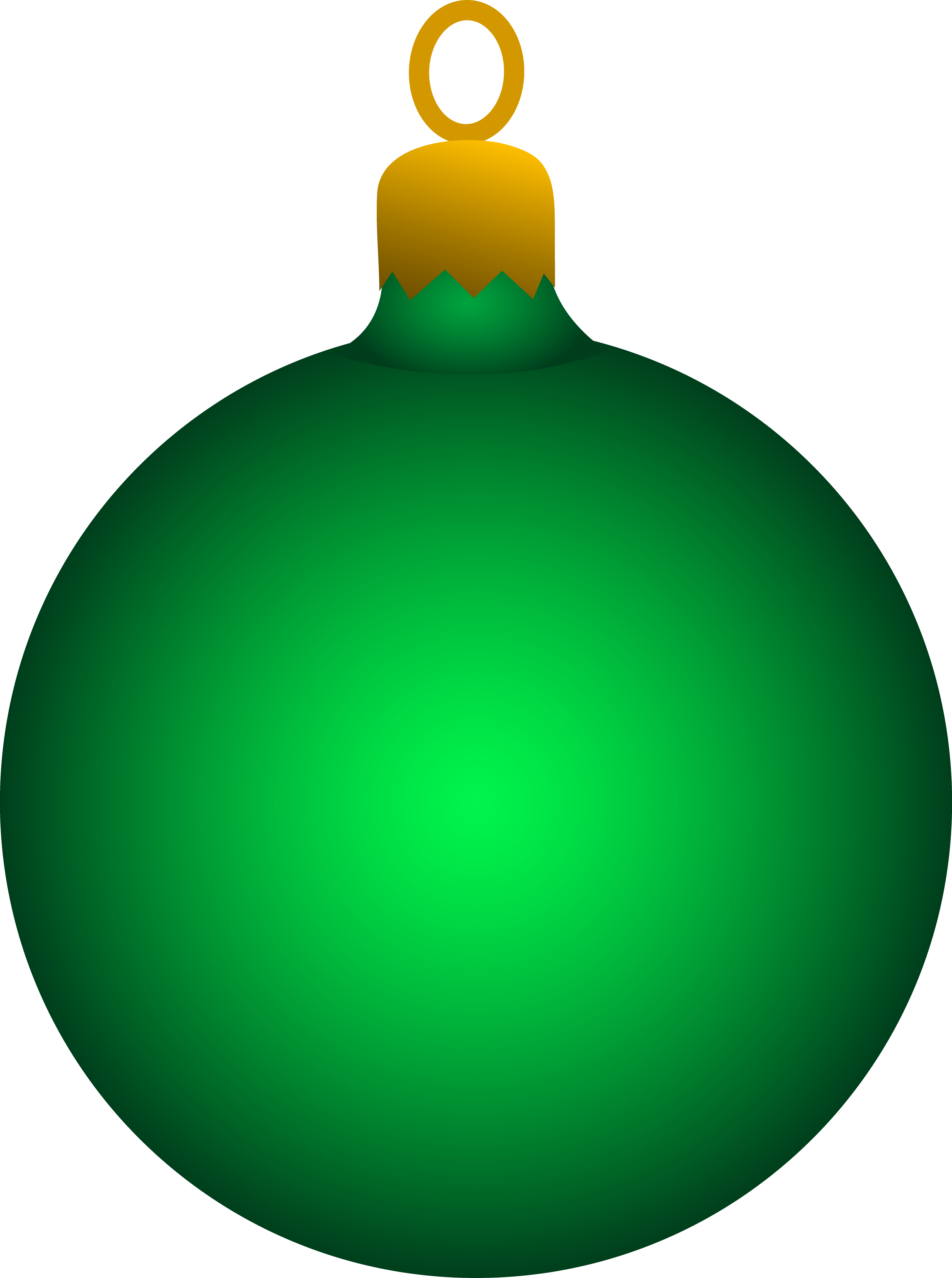 Green Christmas Tree Ornament - Free Clip Art