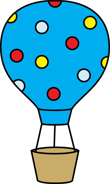 Colorful Polka Dot Hot Air Balloon Clip Art - Colorful Polka Dot ...