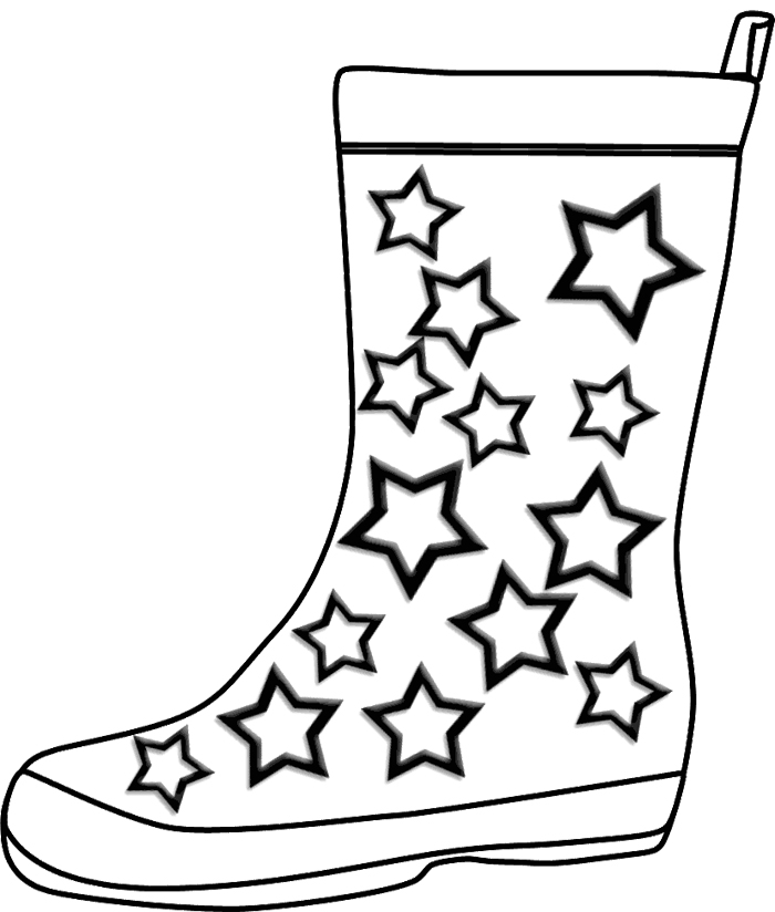 Kids Winter Boots Drawing