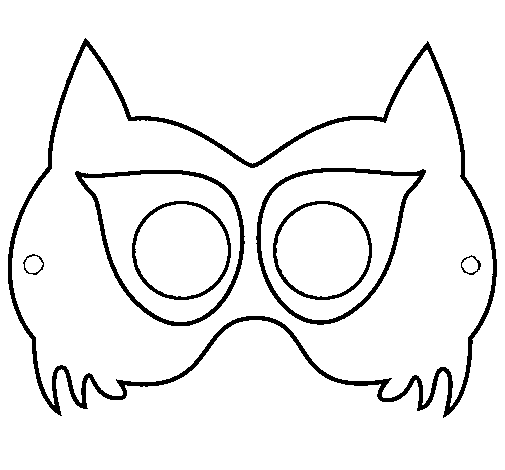 Coloring page Raccoon mask to color online - Coloringcrew.