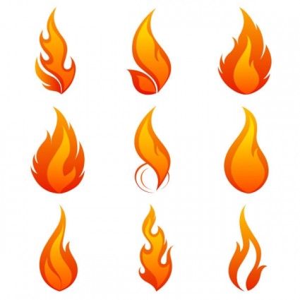 Vector Flame Shapes Vector Silhouettes - Free vector for free download
