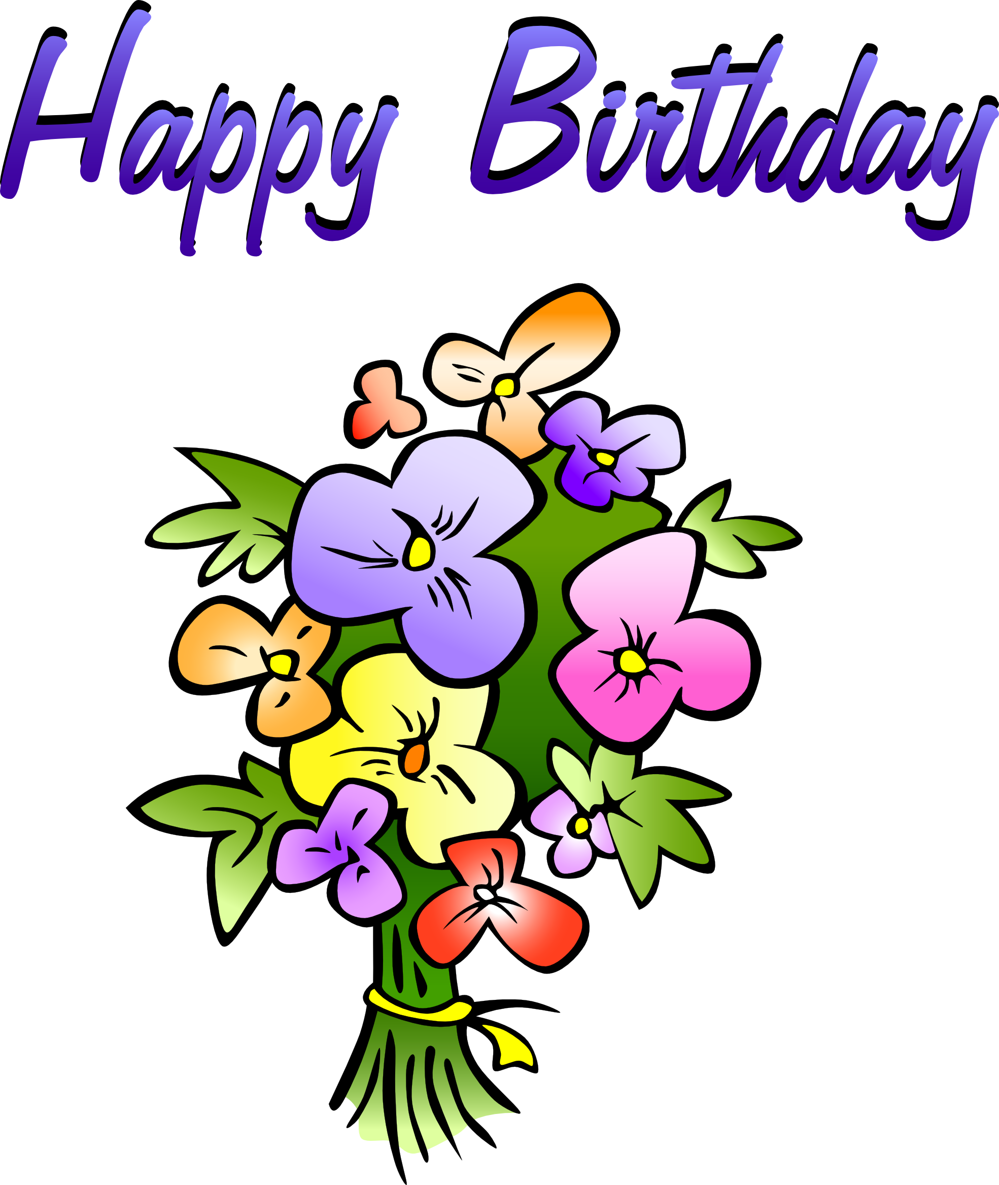 Flowers For > Happy Birthday Flowers Clip Art