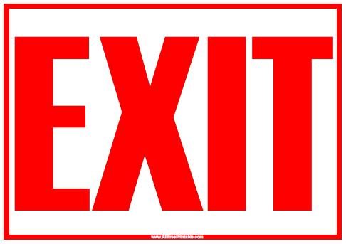 Printable Exit Sign Images & Pictures - Becuo