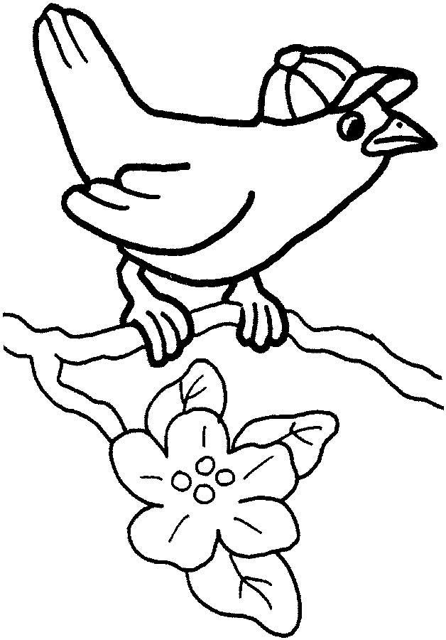 This Coloring Page For Kids Features A Flamingo Standing On One ...
