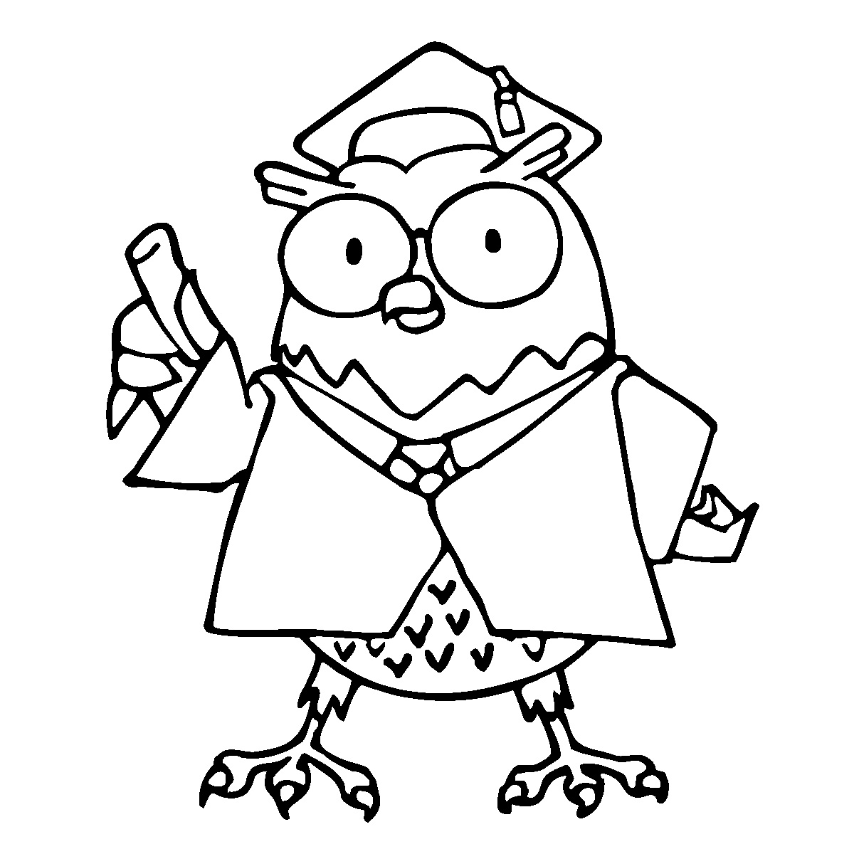 Trends For > Coloring Pages Of Cartoon Owls