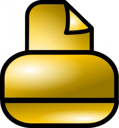 Gold Theme Printer clip art - Download free Other vectors