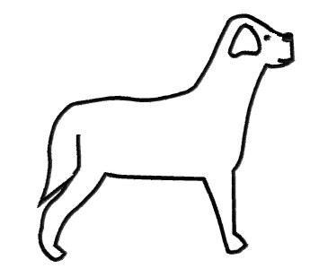 King Graphics Embroidery Design: Dog Outline 3.60 inches H x 3.80 ...