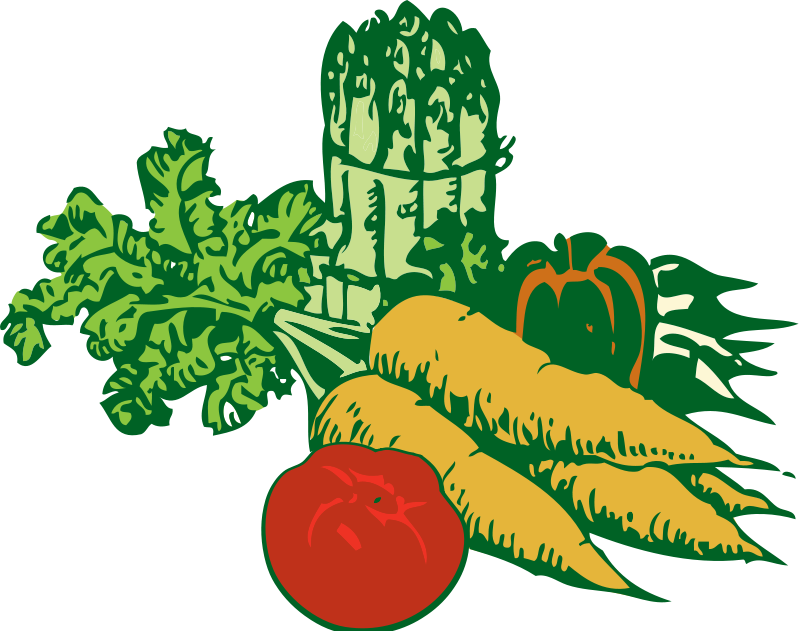 Free Group of Vegetables Clip Art
