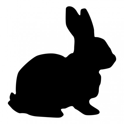 Rabbit silhouette vector graphic Free vector for free download ...