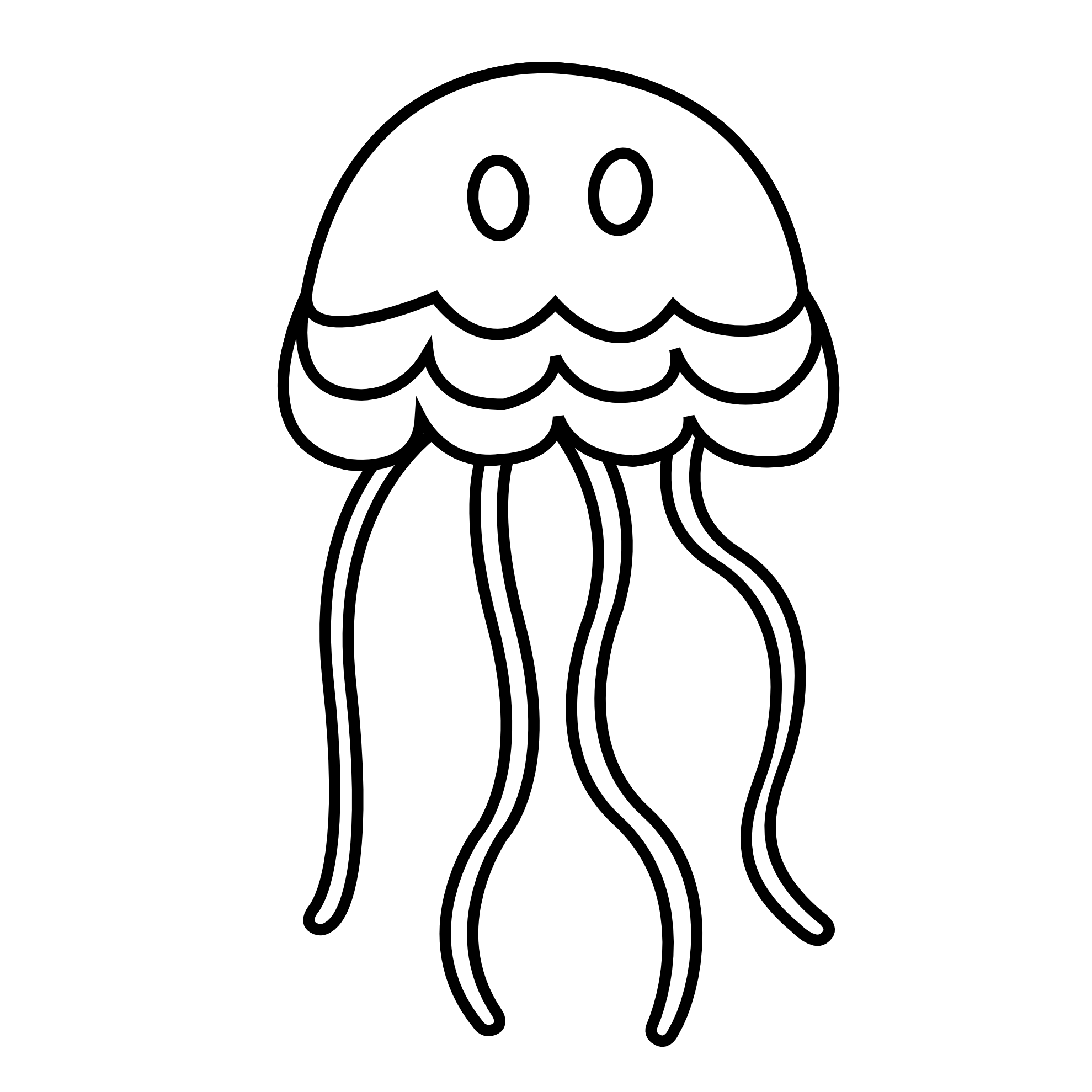 Jellyfish Black White Line | Clipart Panda - Free Clipart Images