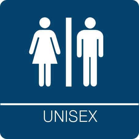 Handicapped Unisex Restroom Sign: Unisex Bathroom Sign and Design ...