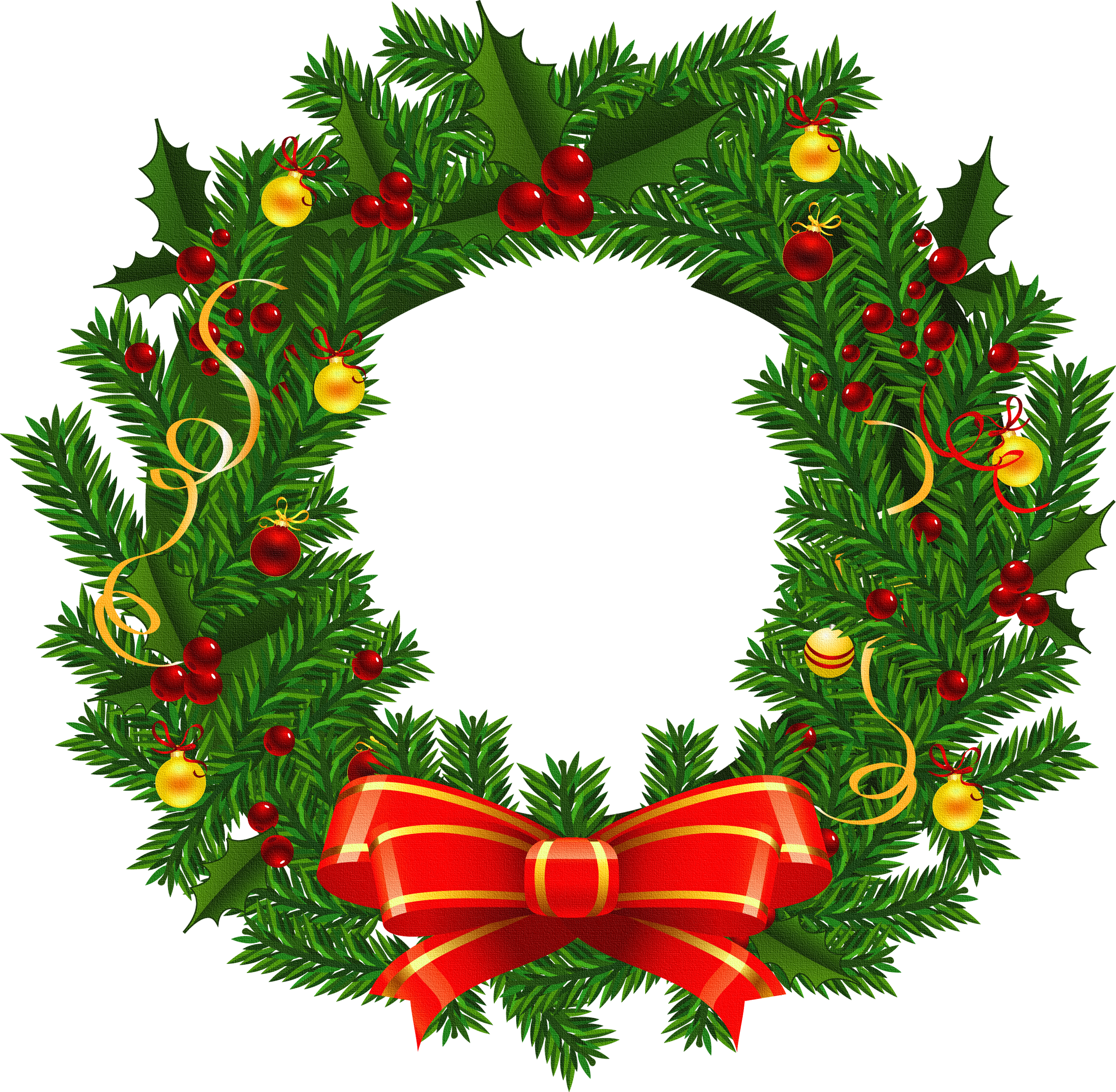 Xmas Stuff For > Christmas Holly Garland Clipart