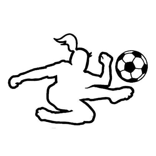 Soccer Sticker - Girl Kicker Design-Fold-a-goal