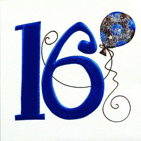 16th Balloons 10Th To 16Th Birthday Card