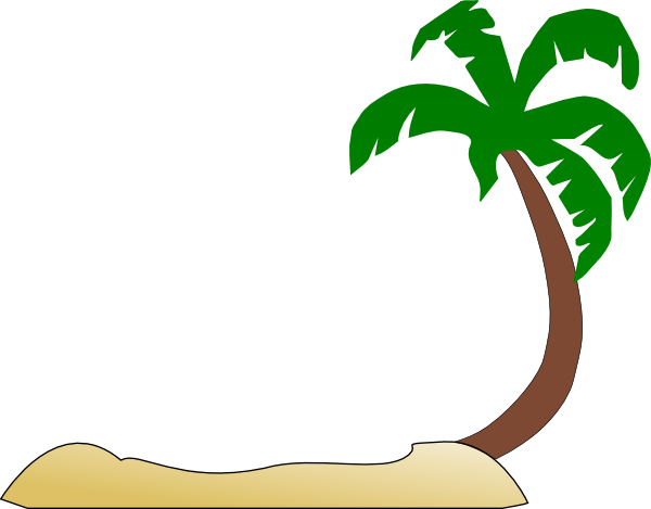 Tropical Beach Palm Tree Clip Art clip art - vector clip art ...