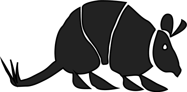 black armadillo - vector Clip Art
